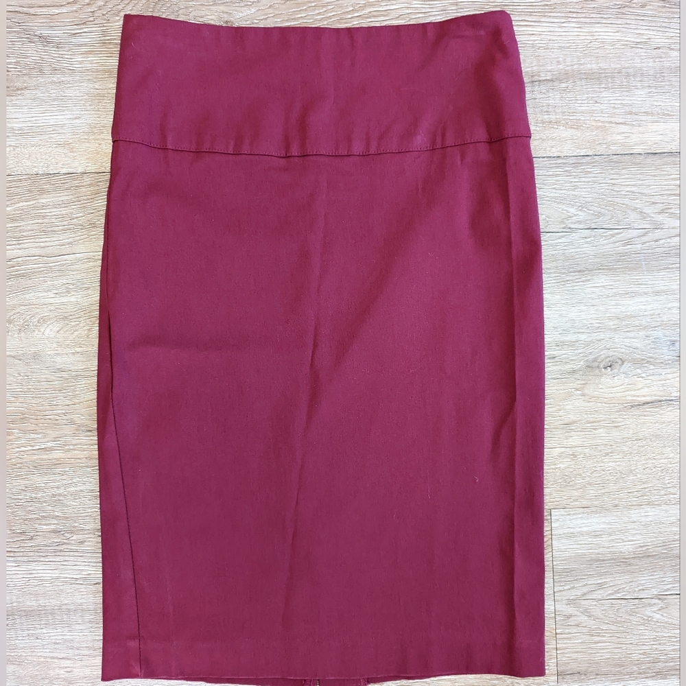 Fashion Collection Burgundy Pencil Skirt Size S
